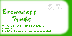 bernadett trnka business card